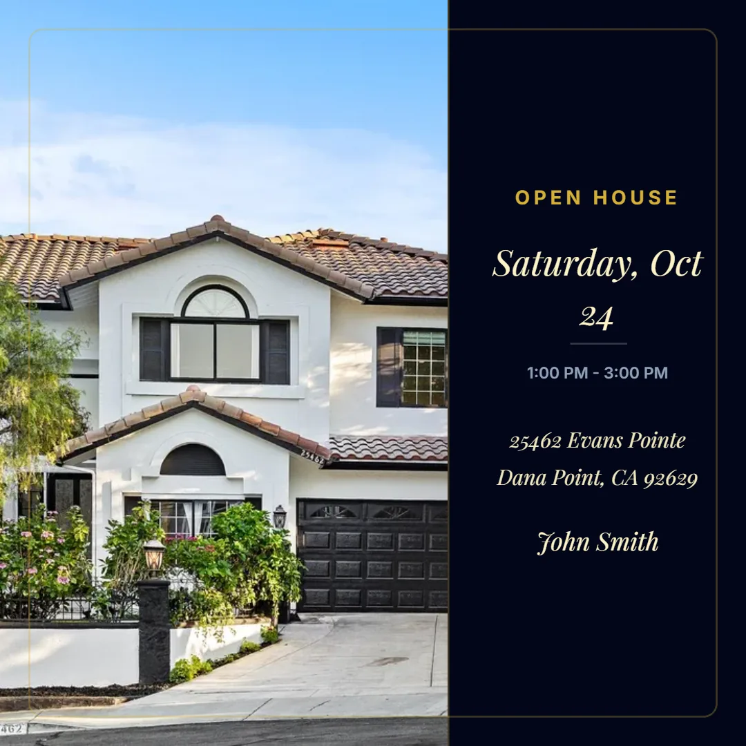 An open house post made in the studio